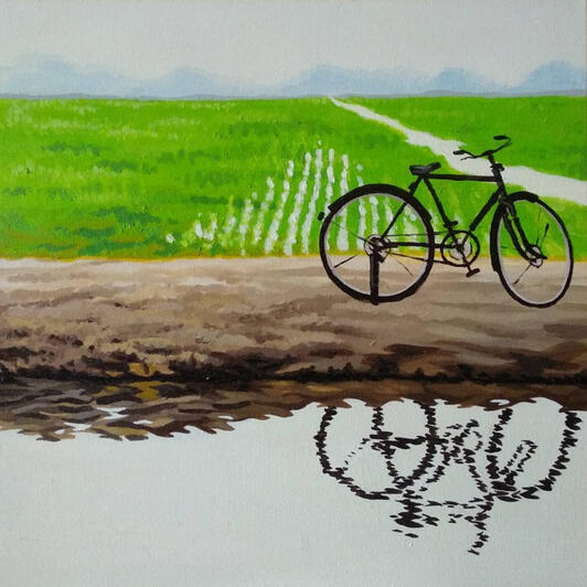 Rice Field Malaysia Acrylic Painting